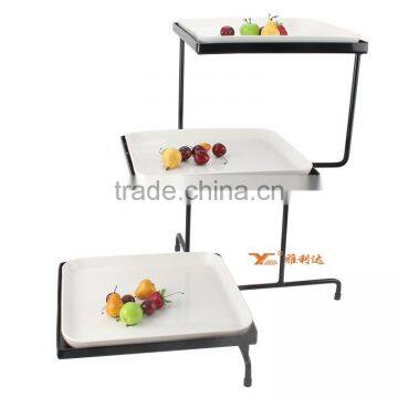 hot sale new ceramic buffet serving plate with durable stand