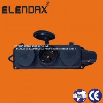 Резиновая трехходовая водонепроницаемая розетка (6310E)