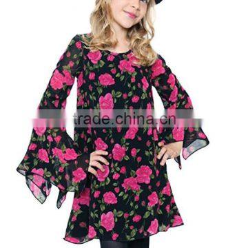 Sweet American Girl Doll Clothes Latest Lovely Cute Print Dress Blouse Design Bohemian Style Shift Dress Tunic For Sweet Girls