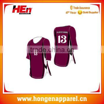 Latest 3/4 sleeve fashion volleyball uniform cool dry /club volleyball jersey design