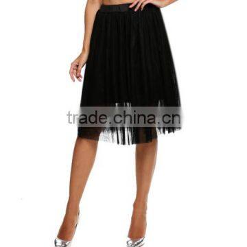 2016 New Women Princess Fairy Style 5 Layers Voile Tulle Maxi Bouffant Puffy Casual Chiffon Skirt photo-2