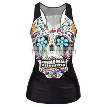 Wholesale Custom Cheapest Elastane Sublimation Tank Top