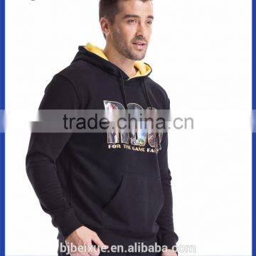 wholesale plain black custom pullover gym men's terry cloth sweatershirts with logo