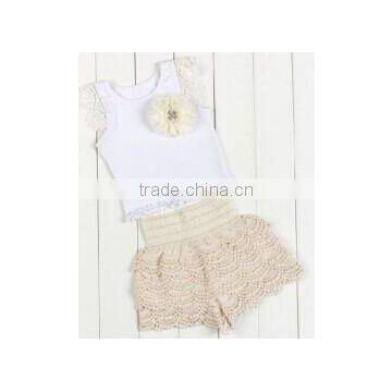 2017 High Quantity Baby Spring/summer Outfits Lace Petti Set photo-2