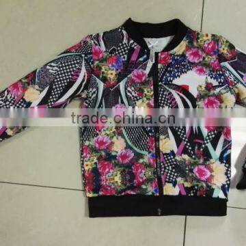 Yiwu Stocks Lots Girl's Fashion Long Sleeve Printed Jacket photo-2