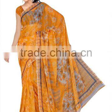 Pink Color Sari in Georgette photo-2