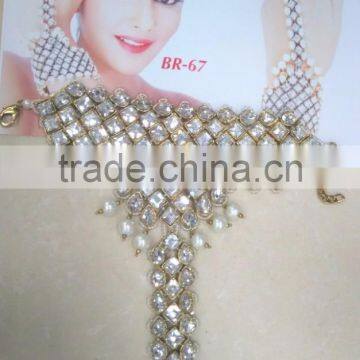 CRYSTAL Single Bracelet With Ring Free Size photo-3