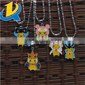 2016 wholesale custom pokemon go alloy pikachu necklace