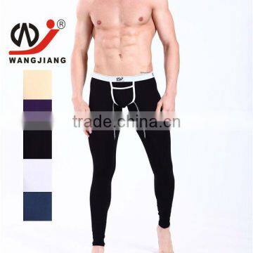 Good quality black modal men long johns /Casual pants tight trousers