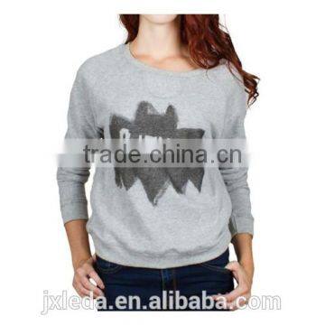 2016 lastest design women print pullover sweatshirt wholesale