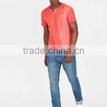 MGOO Custom Your Own Logo V Neck Short Sleeve T Shirts Mens Tie Dying T Shirts photo-5