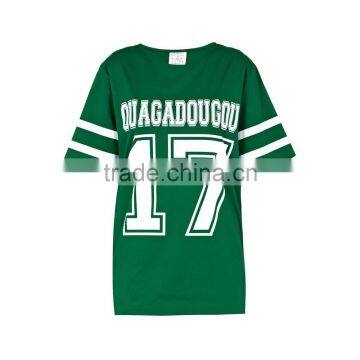 Fashion Girls Streetwear Green Long Printed Baseball Jersey Custom Made With High Quality Dry Fit Technical Performace Fabric photo-4