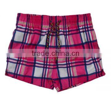Low Price China Supplier Ladys Short 100% Polyester Lattice Printed Women Board Shorts photo-2