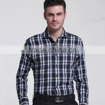 2015 Mens Long Sleeve Plaid Dress Shirts photo-2
