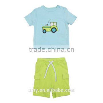 2017 Lately Fashion Summer Kid Clothes Boy Short Shirt And Pant Clothing Sets photo-3