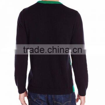 Men Black Sweater Santa Invader Pattern Christmas Jumper Sweater photo-2