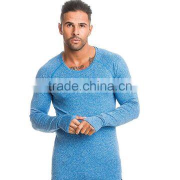 Compression Long Sleeve Gym t Shirt With Scoop Neck photo-5