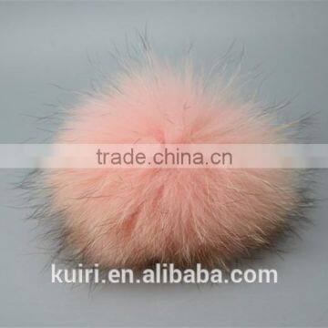 DIY 15cm Raccoon Fur Pompoms Fur Balls for Knitted Hat Cap Beanies and Keychain and Scarves photo-2