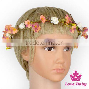 Lovely Fairy Girl Floral Crown Hair Accessory Little Flower Petals Lily Garland Baby Wedding Headband Remake Photo Props photo-2