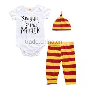 S17478A Infant Girl Clothing Suits Short Sleeve Cotton Toddler Baby girl Set
