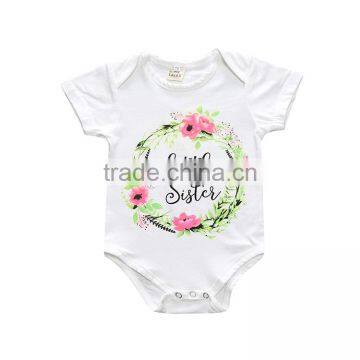 S17531A Baby Toddler Little Girl Sister Clothing Baby Bodysuit photo-2