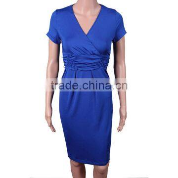 Summer Maternity Dress V Neck Women Casual Skirt With Plus Size photo-6