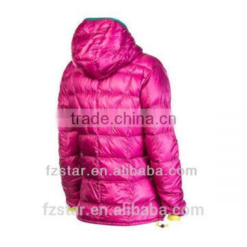 Woman 100% Nylon Shiny Goose Down Jacket photo-2
