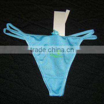 Blue Silk String/thong Bikini photo-3