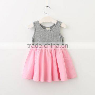 Wholesale Summer Cotton Printing Sleeveless Girls Baby Swing Top Set photo-4