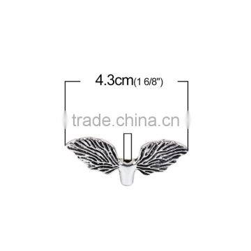 Zinc Based Alloy Spacer Beads Wing Antique Silver photo-2