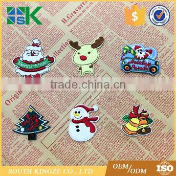 6pcs/set Embroidered Cloth Affixed Santa Claus Christmas Series Ironing Adhesive Stickers Patches photo-2