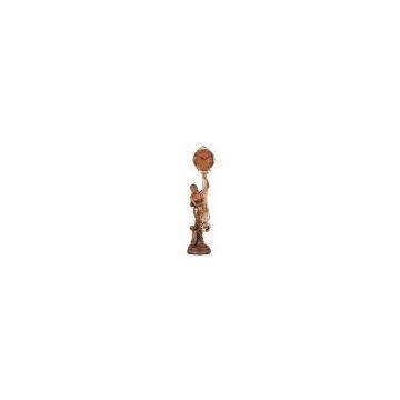 India 6 Ft Bronze Sculpture Antique Platina Finish Floor Clock