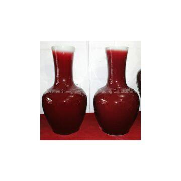 43.5 inch Oxblood red Vase