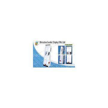 Grey Paper Three Tiers Brochure Display Stand , POP Retail Display