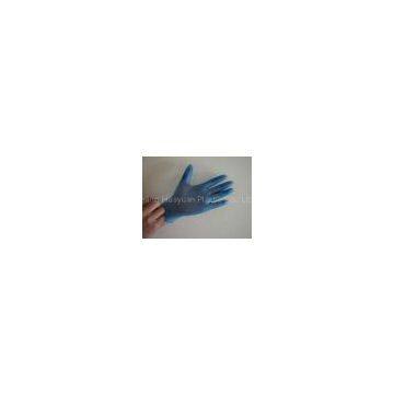 blue disposable vinyl gloves