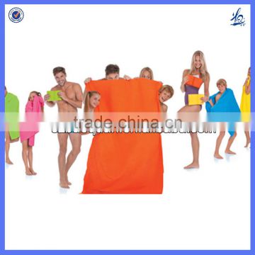 Microfiber Outdoor Sports towel with belt, colourful suede beach towel with belt