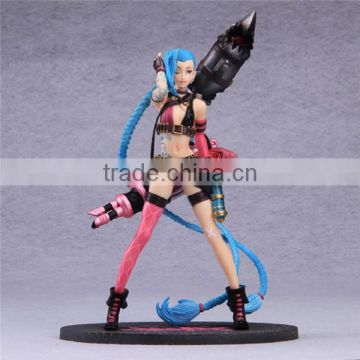 SV-LOL019 Hot selling game toys League of Legends The Go girl Jinx action figure LOL PVC doll Statues Game Toys