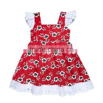 New Lovely Pattern Clothes Manufacturer Girls Flutter Pearl Frock Design Dress Wholesale Children's Boutique Clothing photo-2