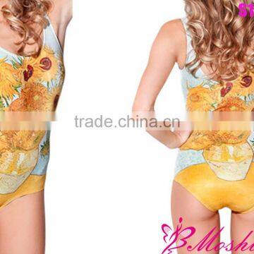 Sexy 2013 Cover-ups Tankinis Set SUNFLOWER SWIMSUIT - LIMITED Digital Printing Bathing Suit Backless Swimwear Women S125-48