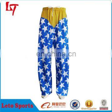 magic stars sports pants neon colorful plus size custom sublimation pants