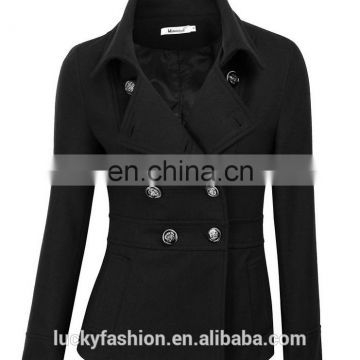 2016 BAIYIMO Women's Double Breasted Pea Coat Jacket