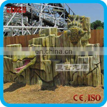 Amusement Park High Simulation Funny Dinosaur Head Wall