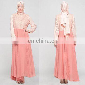 High Quality Chiffon Muslim Dress 2016 Latest Design Women Jubah Abaya Dubai photo-3