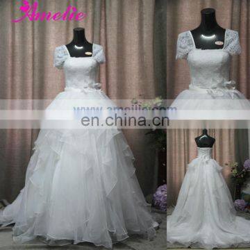 AC1060 Cap Sleeve Ball Gown Wedding Dresses Real Sample