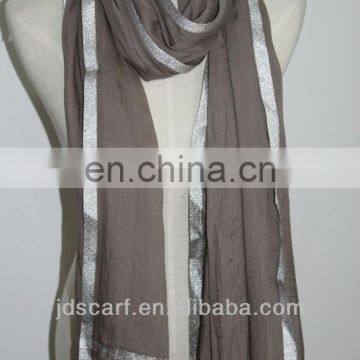 muslim religious pictures modal scarf 93%modal &7%filmentary silver solid color SDV-005