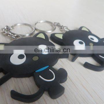 2016 High Quality Personalized Cute Cat Pvc Key Ring for Wholesale photo-3