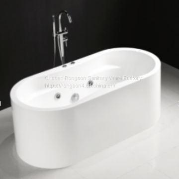 Oval indoor acrylic freestanding bathtub