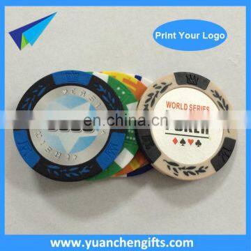 Promotional Plastic Golf Ball Markers / Plastic Poker Chip / Casino Chip Wholesale