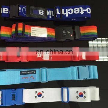 China direct custom strong retractable luggage belt with name tag wholesale