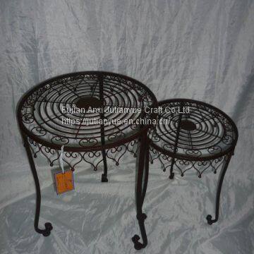 Metal Outdoor Folding Table Coffer Table Round Table photo-2